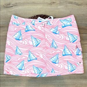 Vineyard Vines Women's All Over Pink Sailboat Print Skirt Size 6